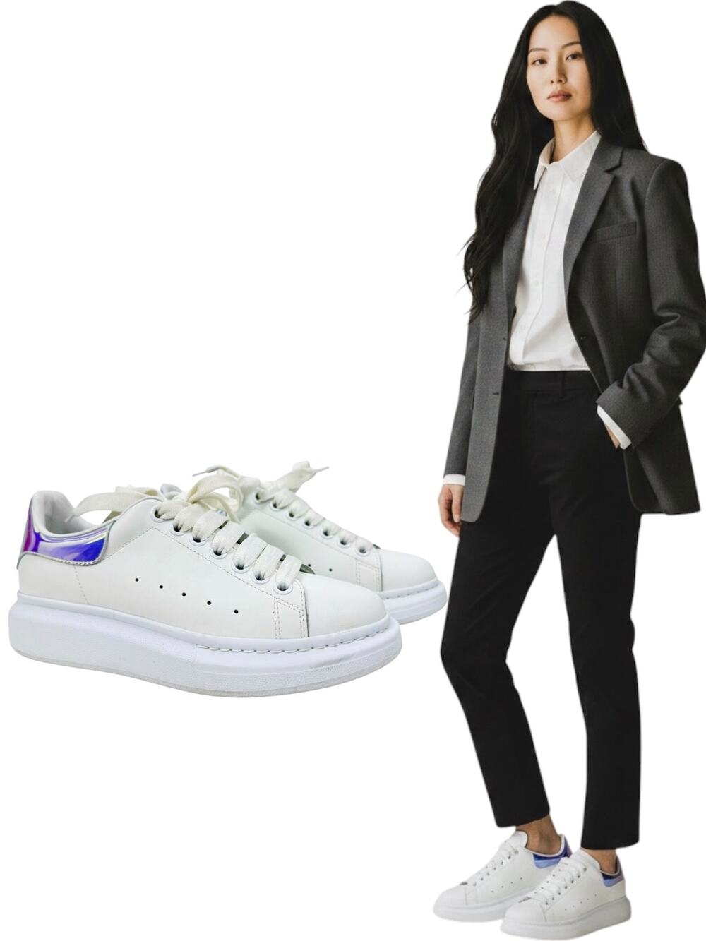 Alexander Mcqueen Oversized Pearlescent Sneakers Shock Pink Size 38.5